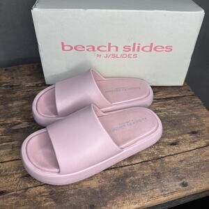 J Slides EVA Squish Beach Slides Womens 8 Pink Slip On Sandals NIB